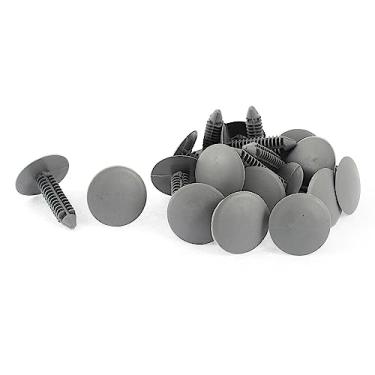 Imagem de 20 peças de clipes de painel de acabamento de forro de teto com fivela de rebite de plástico cinza