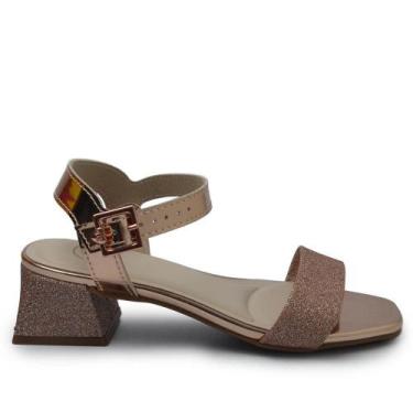 Imagem de Sandália Infantil Molekinha Feminina 2347.100, 33, Rose gold