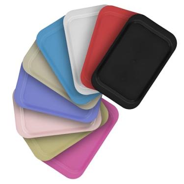 Imagem de Bandejas Plásticas 35x22 Pequena Restaurante Fast Food Festa Self Service Café 05 Unidades (Pink)