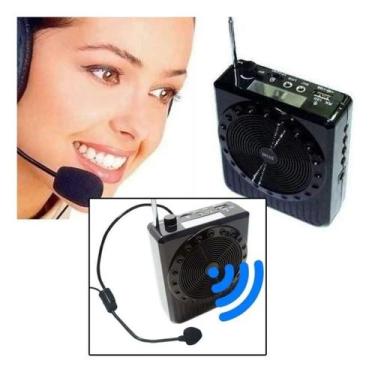 Imagem de Megafone Amplificador Voz Microfone Multi Função / Radio Fm USB - MKB