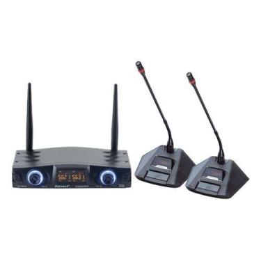 Imagem de Sistema Microfone Gooseneck Duplo Sem Fio Uhf Karsect Kdr200DG 16 Freq