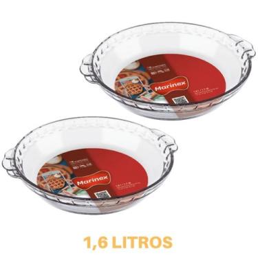 Imagem de Refratário de Vidro Forma Redonda Filetada 1,6ml Marinex 2Un - NADIR F