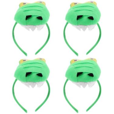 Imagem de FOMIYES 1 Peça de Faixa de Cabeça 3d de Dinossauro Verde para Halloween - Faixa de Cabeça de Animal para Festa de Halloween, Tema de Festival de, de Festa de Cosplay de Animal