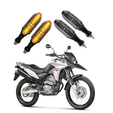 Imagem de KIT 4 Seta Esportiva Pisca de Led Modelo P26 Para Moto Honda XRE 300 A