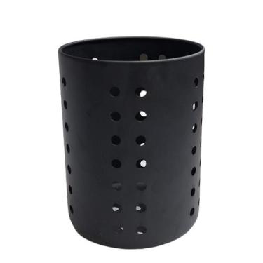 Imagem de Porta talheres inox preto 9,7x12,6cm escorredor de talher - JFZ