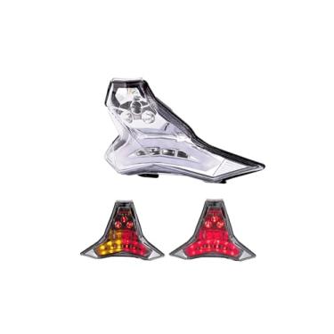 Imagem de Adequado para Kawasaki 2014-2015-2015-2016-2017-2018 ZR1000 Z1000 / Z1000 ABS; 2017-2019 Ninjia ZX10RR ZX100; luz traseira de freio LED + indicadores de seta integrados (transparente, Modelo flash