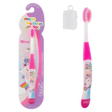 Imagem de Escova Dental Infantil Macia e Lúdica "Meus Melhores Amigos" Com Capa 