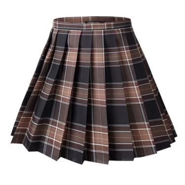 Imagem de Saia Urban CoCo Plaid Plissada Mini para mulheres tamanho L