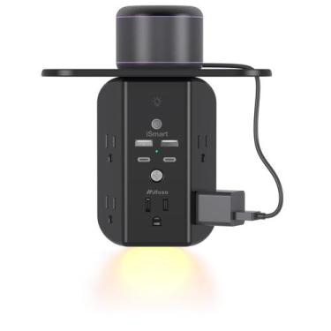 Imagem de Extensor de tomada de parede Mifaso com portas USB Shelf Night Light