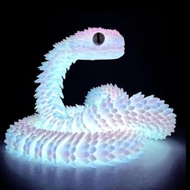 Imagem de Brinquedo de cobra UXBSTM UXBSTM 24 cm Animal flexível impresso em 3D