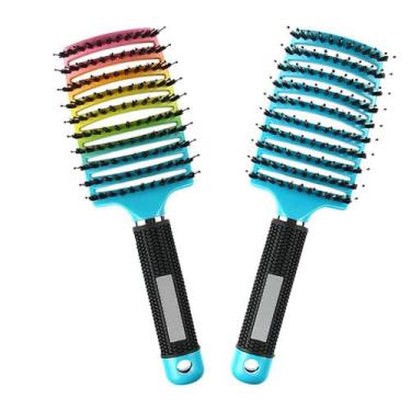 Imagem de Escova desembaraçadora Heubek Magical Ultra Wet/Dry Hair Rainbow+Blue