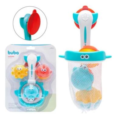 Imagem de Cestinha de Banho Buba com Ventosas e Furos para Drenagem