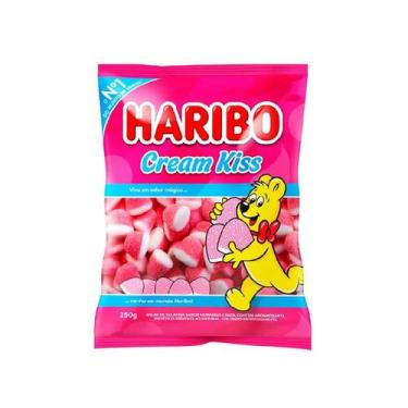 Imagem de Balas de Gelatina Cream Kiss Haribo 100g