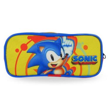 Imagem de Estojo Escolar Infantil Super Sonic - SM, Azul