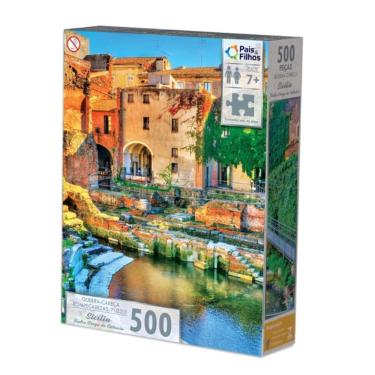Imagem de Qubra-Cabeça 500 Peças Sicilia Teatro Grego de Catania - Pais & Filhos