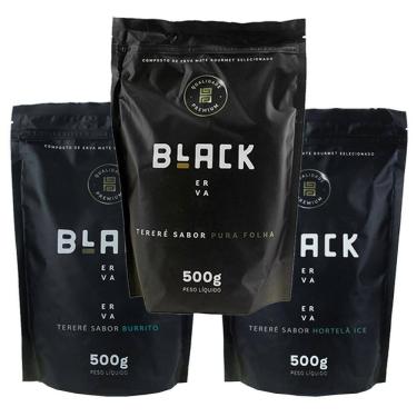 Imagem de Kit 3X Erva Mate Tereré Black Erva 500G Sabores Tradicionais