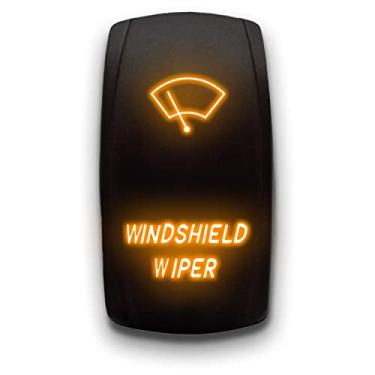 Imagem de Limpador de para-brisa - laranja - Gravado a laser 5 pinos duplo pólo único limpador de para-brisa mantido on-off DPST interruptor de alternância 20A 12V