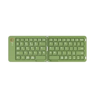 Imagem de AsrMyjcx Teclado Mini Teclado Portátil Universal para Viagem Sensível Conveniente Dobrável para PC, Verde