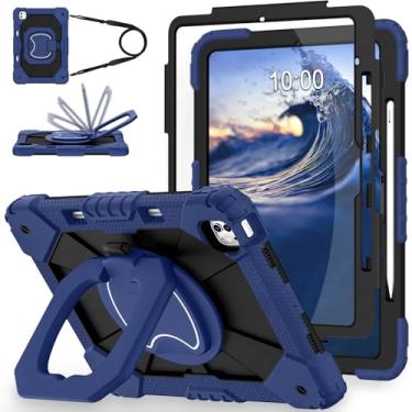 Imagem de WESOROL Capa para iPad Pro de 13 polegadas M4 2024 (7ª geração) com protetor de tela/suporte giratório de 360°/suporte para lápis, capa para iPad à prova de choque de grau militar para iPad Pro M4 de