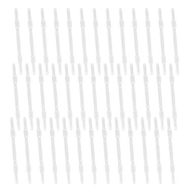 Imagem de PATIKIL 40 peças de grampos de encadernação de papel de folha solta, organizadores de papel plástico branco transparente, fixadores de caderno, clipe reutilizável para fichário de pinos para