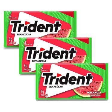 Imagem de Kit 3 Chiclete Trident Melancia 8g