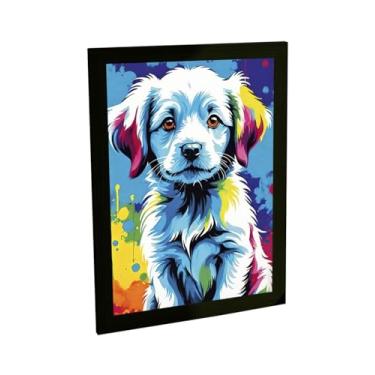 Imagem de Quadro Decorativo Cachorro Filhote Cão Ilustração Vetor Decoração Poster Quarto Sala