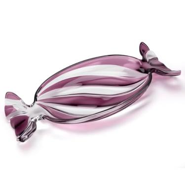 Imagem de Prato de Natal, travessa de vidro para doces, pratos de sobremesa, bandeja de jantar de Natal, pratos decorativos para lembrancinhas de festa de Natal, roxo escuro, pequeno