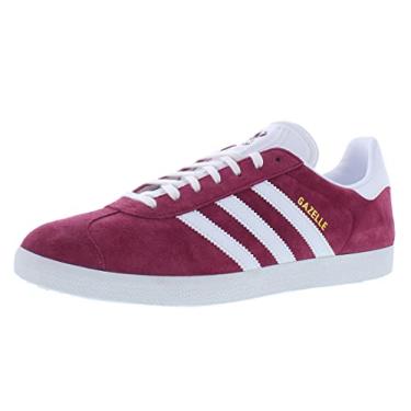 Imagem de adidas Tênis masculino Gazelle Indoor, Borgonha universitária/branco nuvem/dourado vermelho-metálico/vermelho verdadeiro, 40
