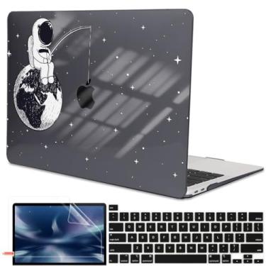 Imagem de LCMOCICO Capa compatível com MacBook Pro de 13 polegadas 2022 2021-2016 A2338 M2/M1 Chip A2251 A2289 A2159 A1989 A1706, capa de teclado rígido de plástico padrão para webcam, Astronaut Earth