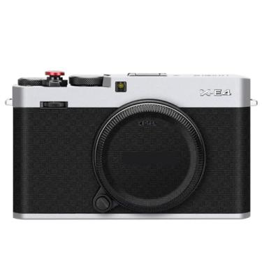 Imagem de X-E4 Premium Camera Premium Adesivo Película Protetora Anti-arranhões para FujiFilm X-E4 XE4 Decalques (Transparente + Fibra Armadura Preto)