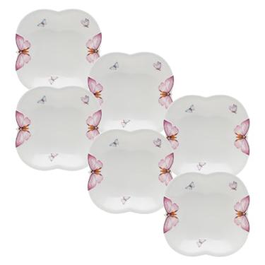Imagem de WOLFF - Conjunto 6 Pratos Fundos de Porcelana Borboletas 19cm