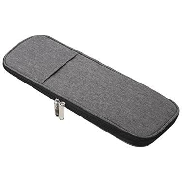 Imagem de RiToEasysports Bolsa de Armazenamento de crochê Durável Capa de Agulha de tricô Elegante Saco de Armazenamento Longo 600d Pano Oxford Cinza para Entusiastas de tricô