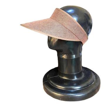 Imagem de Viseira Feminina Praia Piscina Com Elástico Ajustável Marrom