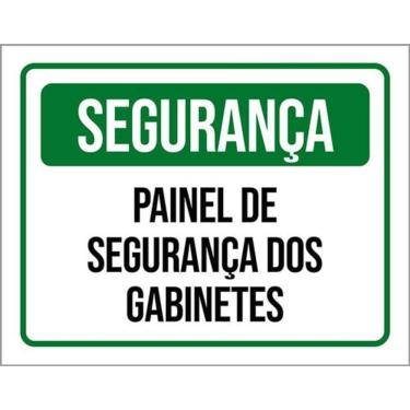 Imagem de Kit 5 Placa Segurança Painel Segurança Dos Gabinetes36X46