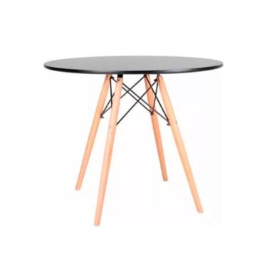 Imagem de Mesa Charles Eames Eiffel 90Cm Redonda Madeira Sala Jantar