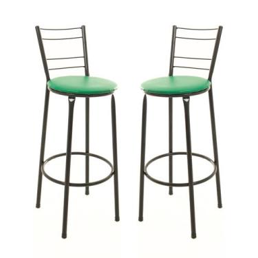 Imagem de Kit 2 Banquetas Banco Alto Balcão Cozinha 4 Arames - ESPAÇO JUNCO, Ver