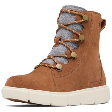 Imagem de Sorel Bota de neve feminina Explorer Iii Joan impermeável, Veludo bronzeado/giz, 36