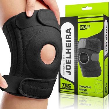 Imagem de Joelheira De Apoio Articulada Ortopédica Compressão Patelar Reforçada 