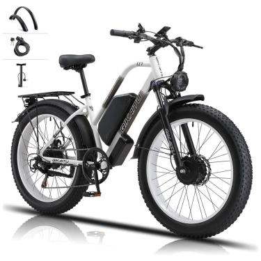 Imagem de Bicicleta Elétrica QIKAITU Q7 2000W Duplo Motor, 48V 23Ah, Autonomia 96 km, Rodas 26&qu...