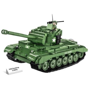Imagem de Kit de Construção Tanque M26 Pershing T26E3 da Segunda Guerra Mundial com 904 Peças, COBI, Verde