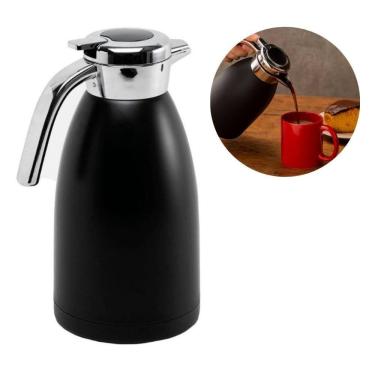 Imagem de Garrafa Térmica 2200ml Quente Frio Café Água Chá Inox Preta