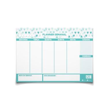 Imagem de Planner semanal geo blue - IZ IDEAS