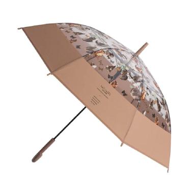 Imagem de Guarda Chuva Automático Reforçado Transparente de Borboleta
