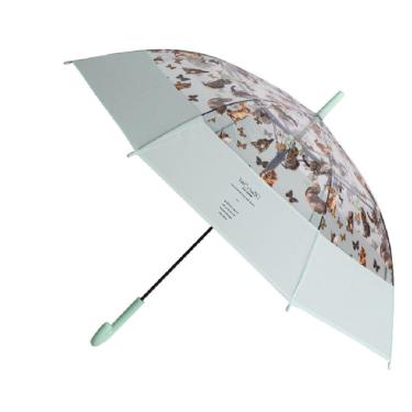 Imagem de Guarda Chuva Automático Reforçado Transparente de Borboleta