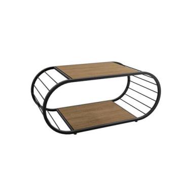 Imagem de Mesa De Centro Kappesberg Industrial Li039 Cor Freijó Preto Fosco