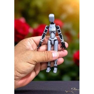 Imagem de Boneco Dummy 13 Brinquedo Robô Multiarticulado Impresso Em 3D - 14cm P