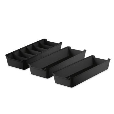 Imagem de Organizador de Gaveta e Separador Divisoria Preto 3un