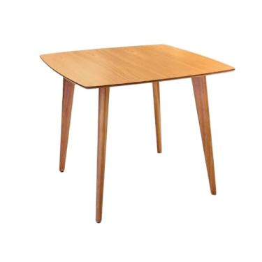 Imagem de Mesa De Jantar Quadrada Especial de 90cm Em Madeira - cor Freijó