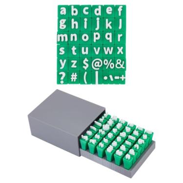 Imagem de UNICRAFTALE Conjunto de 36 peças de carimbos do alfabeto para barro, cerâmica, carimbos de argila de polímero, letras maiúsculas, números e pontuação, faça você mesmo, acessórios de molde feito à mão