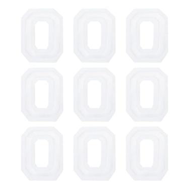 Imagem de Letters O Patches White Iron-On Letters O Patch Costurar Aplique Bordado 4,7 cm/1,85 polegadas Processo Adesivo Hot Melt para Reparação de Roupas Mochila Jean, Pacote com 9